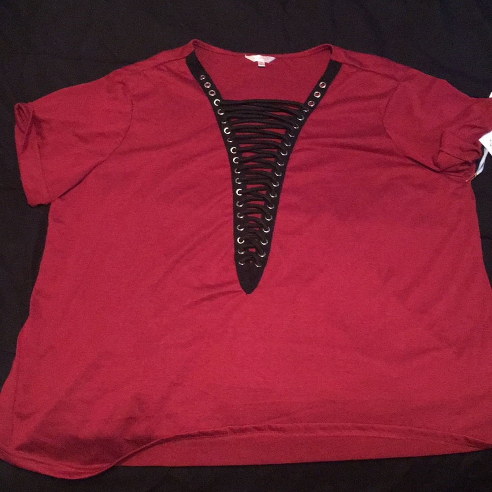 Red and Black Top ❤️🖤
